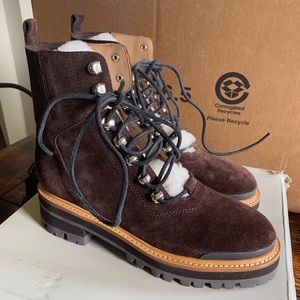 Marc Fisher brown Izzie shearling boot size 6
